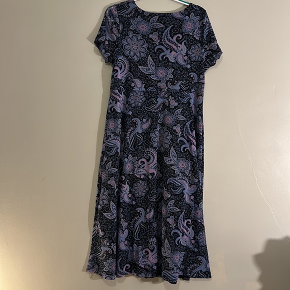 EUC blue, black, purple Croft & Barrow dress size XL - Picture 2 of 7